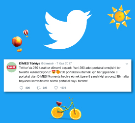 Twitter Karakter Limitini Artırdı, DİMES Gerçek Zamanlı Tüketici Kampanyası ile Kutladı